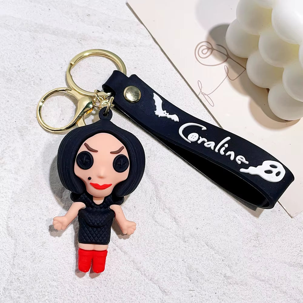 Cartoon Anime Disney Series Mickey Minnie Keychain, High-Quality Cute Keychain, Creative PVC Mickey Minnie Car Pendant Gift