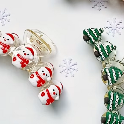 Gingerbread & Reindeer Christmas Hair Claw Clip