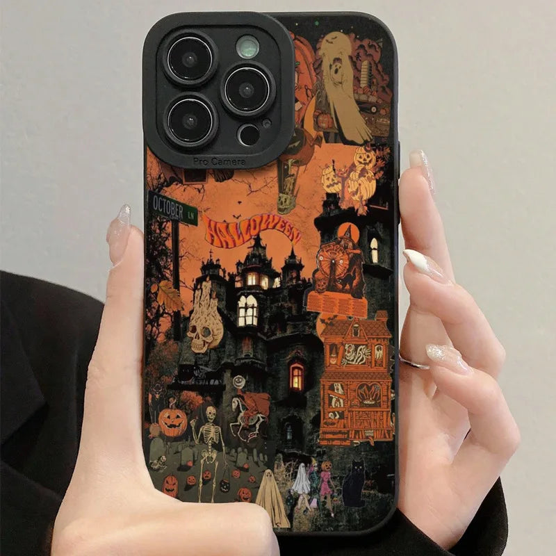 Halloween Graphic Phone Case – Silicone Back Cover for iPhone