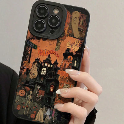 Halloween Graphic Phone Case – Silicone Back Cover for iPhone