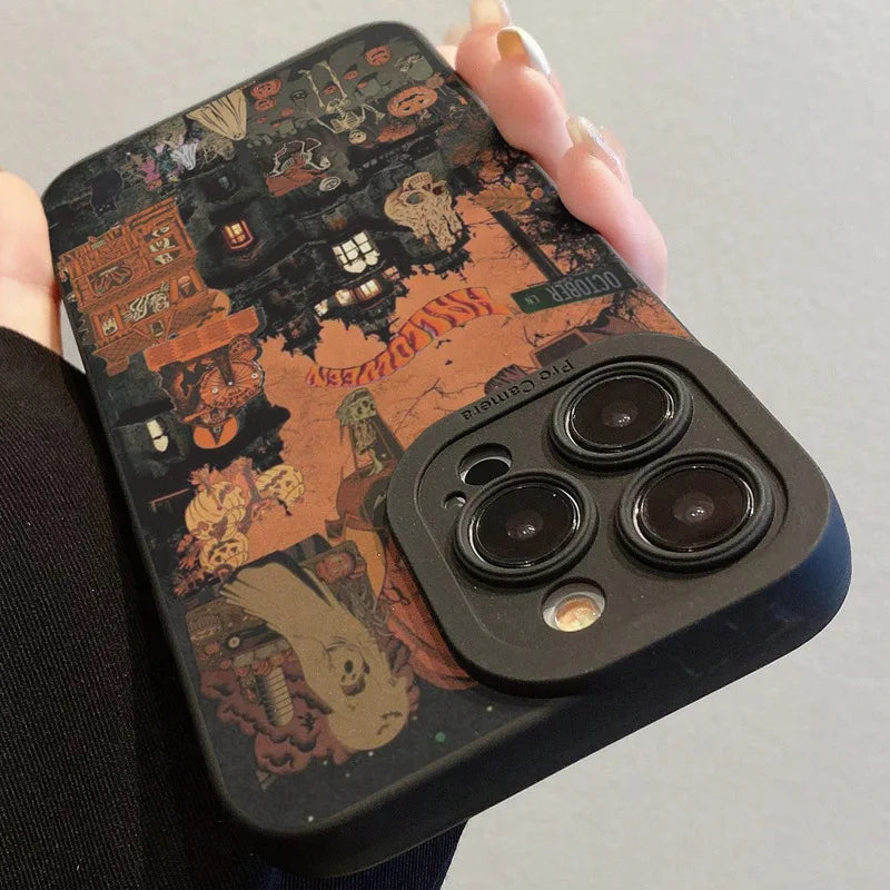 Halloween Graphic Phone Case – Silicone Back Cover for iPhone