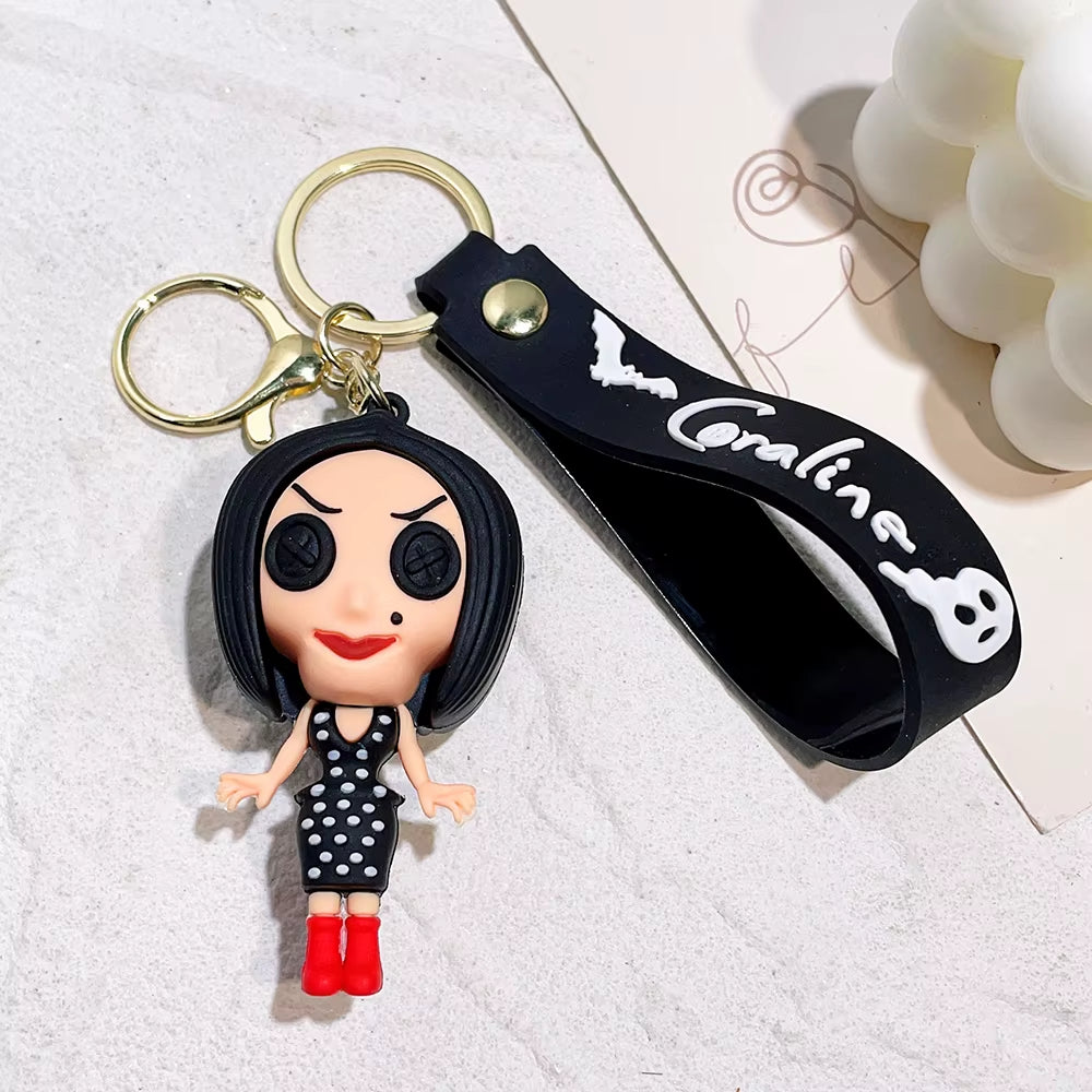 Cartoon Anime Disney Series Mickey Minnie Keychain, High-Quality Cute Keychain, Creative PVC Mickey Minnie Car Pendant Gift